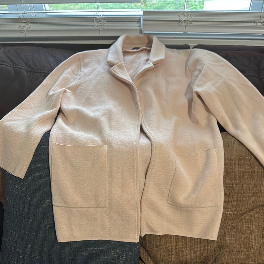 J. Crew | Wool Blush Open Front Cardigan w/ Pockets Size XS